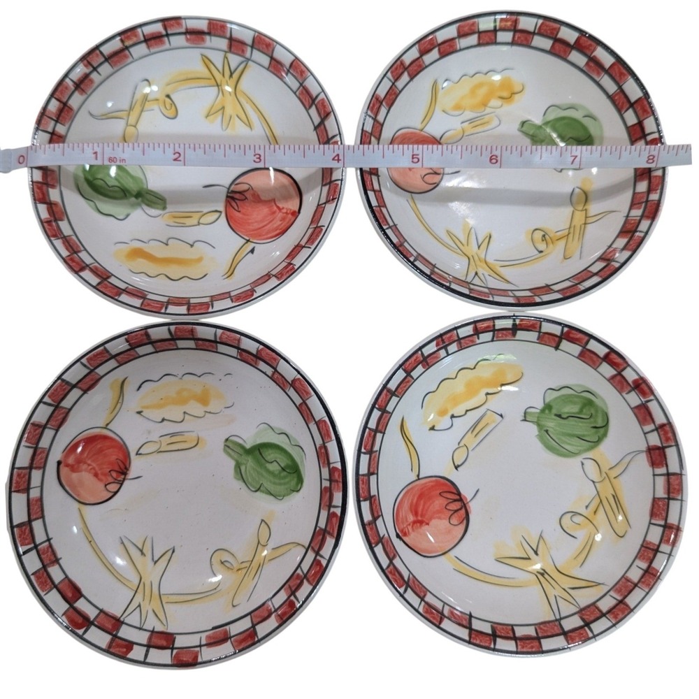 Tabletops Unlimited Pasta Dipping Bowls Set of 4 4" Ceramic Italian Bistro Serve